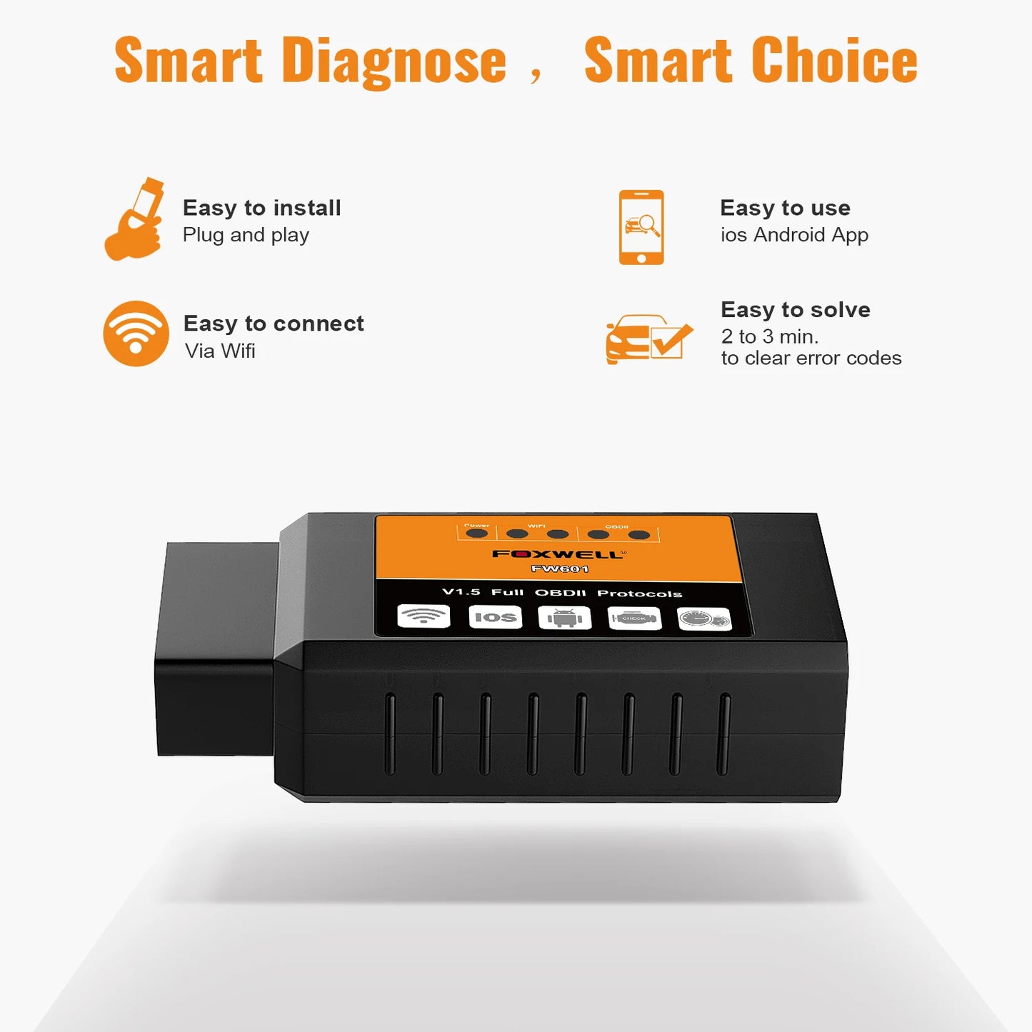 FOXWELL OBD2 WIFI Bluetooth Scanner Car Scan Tool ELM327 - Supersell 