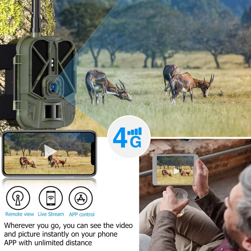 4G Cellular HD Trail Camera 36MP 4K Wireless - Supersell 