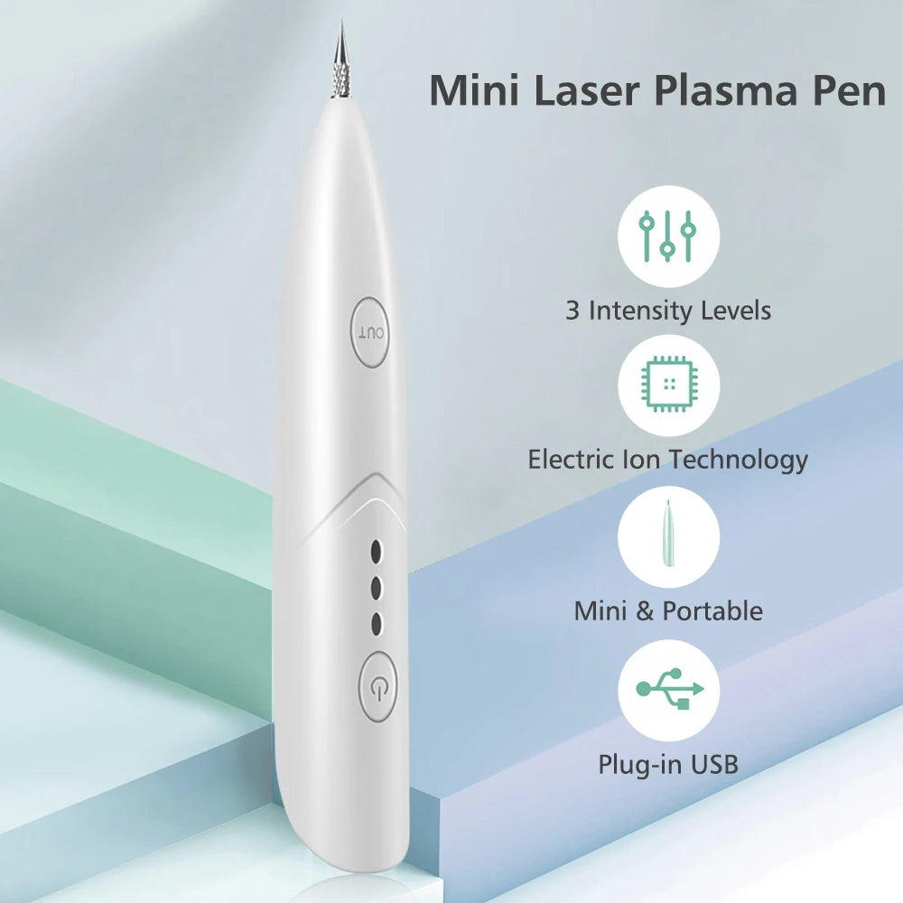 Mini Laser Plasma Pen Portable Freckle Removal Machine Skin Face Wart Tag Remover Tool Household Black Dots Tattoo Remover - Supersell