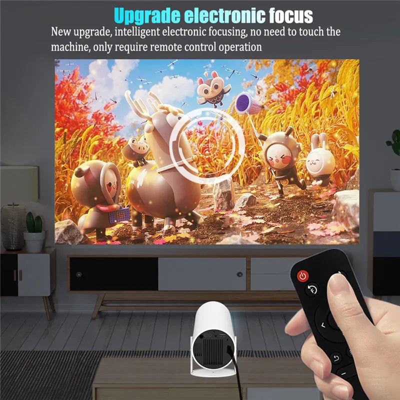 DITONG HY300 Plus HD Projector portable 4K 1280x720P Android 11 Wifi6 LED Video Home Theater Cinema Phone mini Protector Movie - Supersell