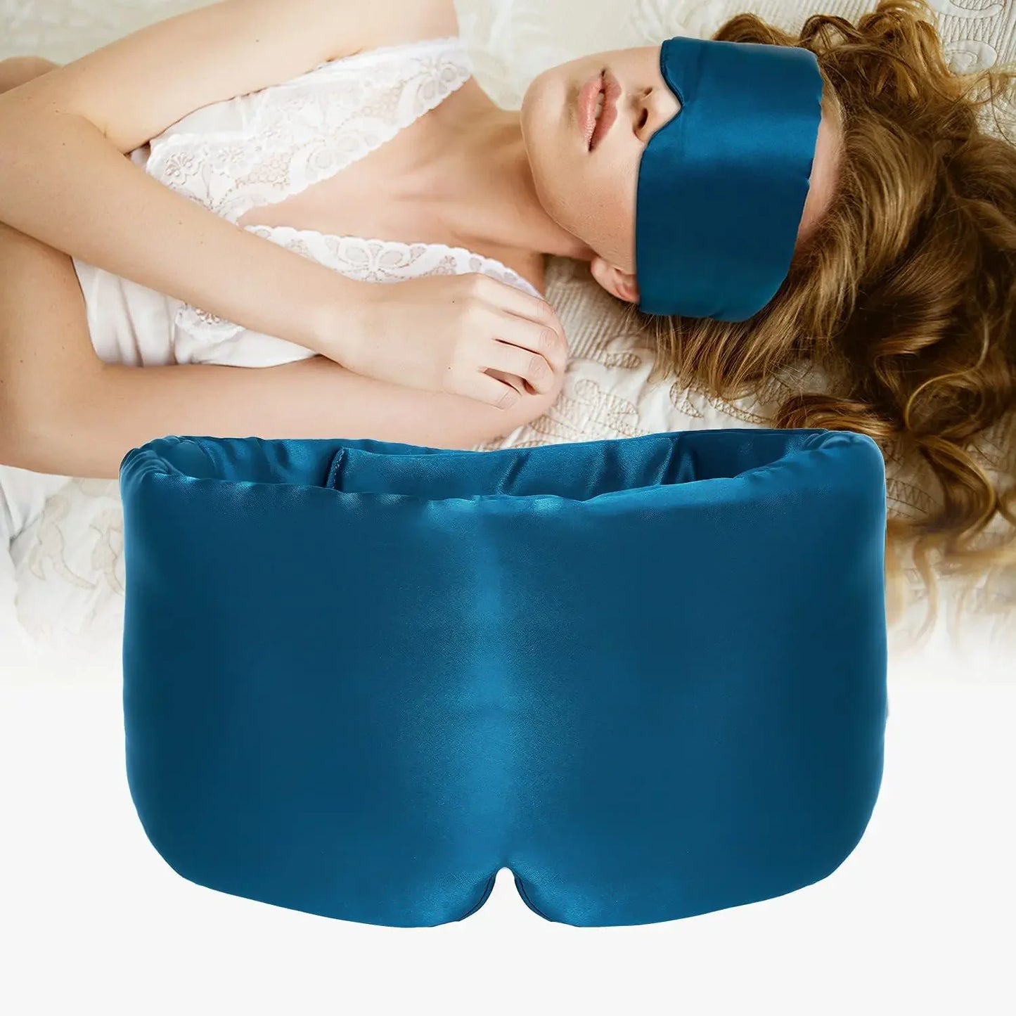 Mulberry Silk Sleeping Mask Eyepatch Blocking Light Eyemask Eyeshade Soft Padded Travel Sleeping Aid for Sleep Patch - Supersell