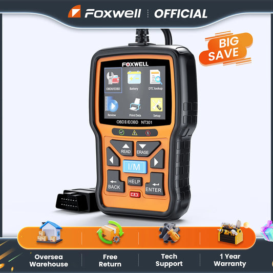 FOXWELL NT301 OBD2 Scanner Check Engine Code Reader Professional ODB2