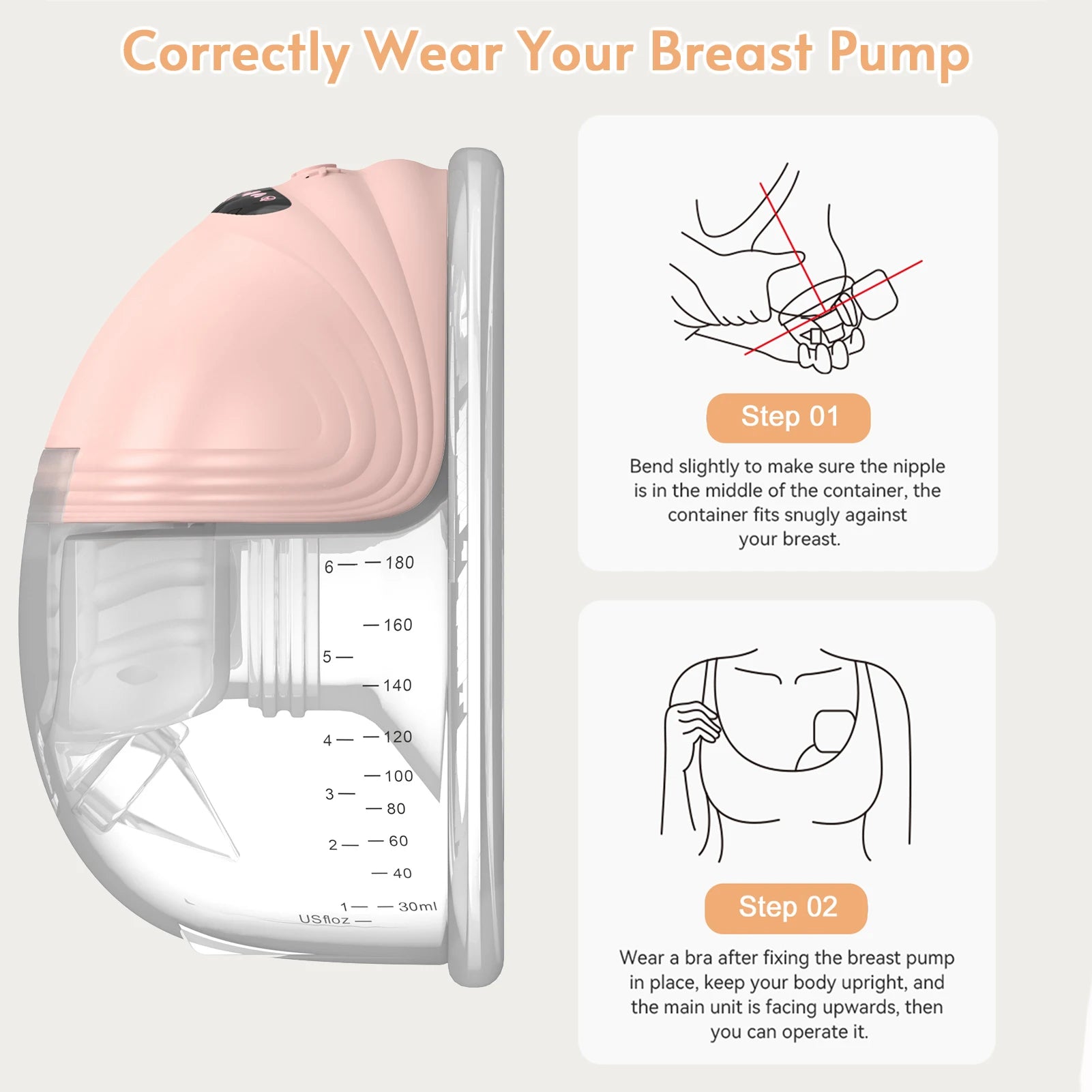 Wearable Breast Pump Hands Free Electric Portable Wearable Breast Pumps - Supersell 