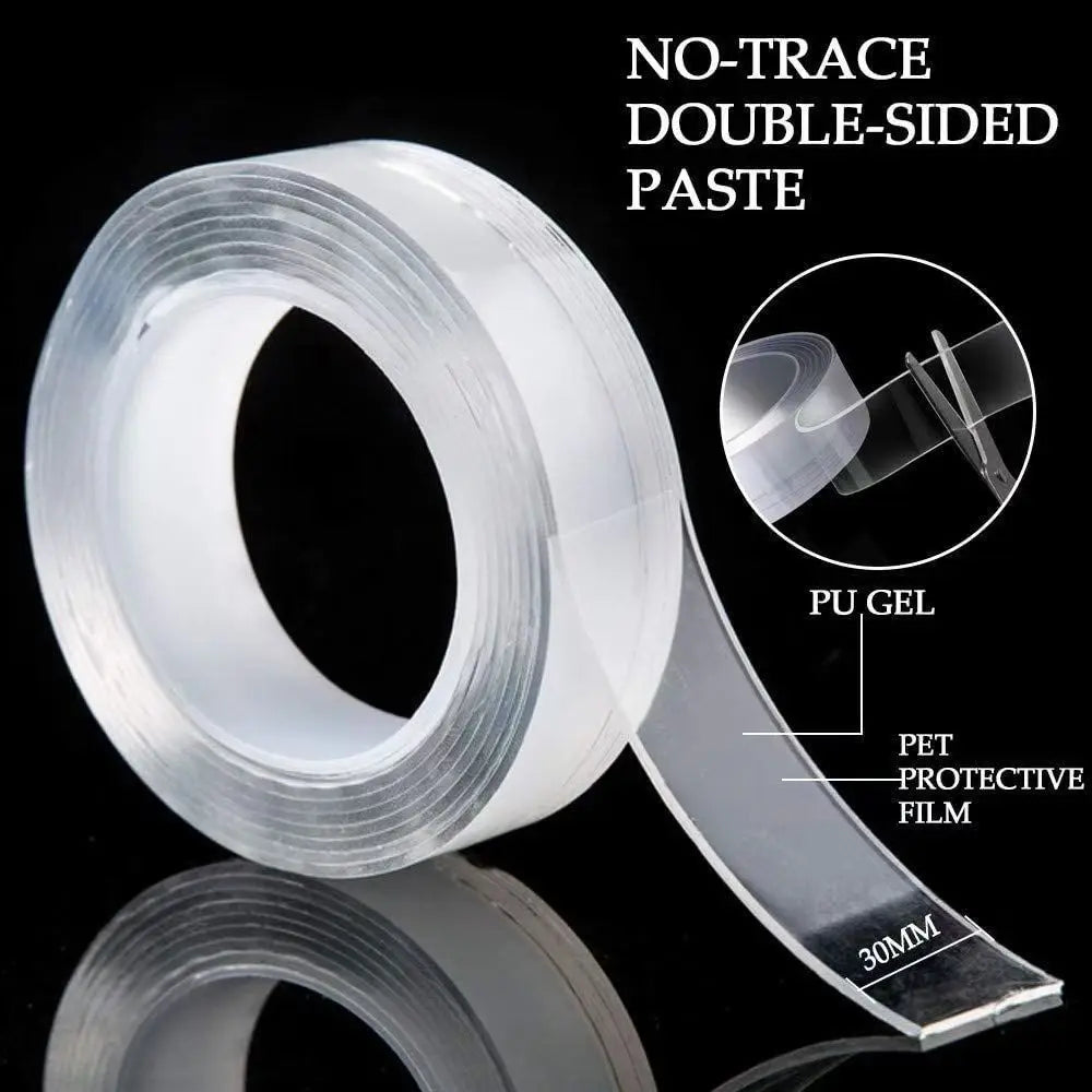 Strong Nano Tape Double-Sided Adhesive Tape Traceless Waterproof Tape for Bathroom Kitchen Sink Tap Gel Sticker - Supersell