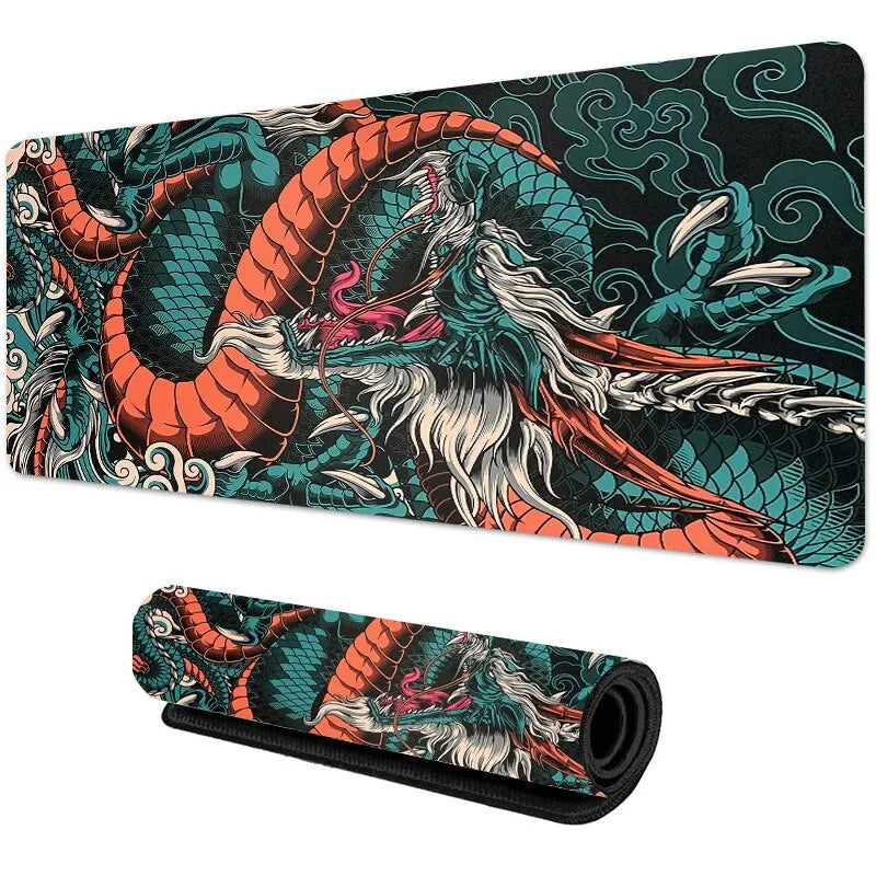 Japanese Dragon Large Gaming Mousepad XXL Keyboard Gamer Mouse Pad on The Table Speed Desk Mat Anime 900x400 700X300 Mouse Mats - Supersell 