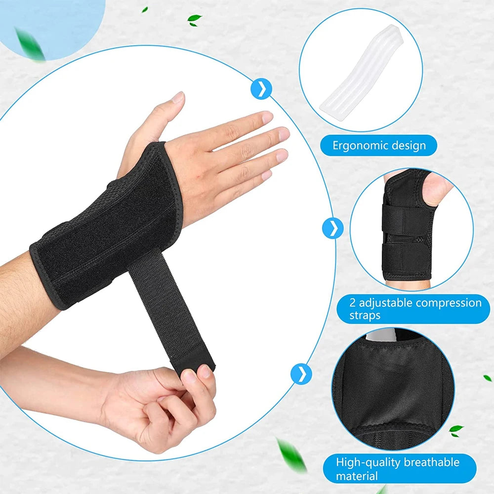 Carpal Tunnel Wrist Brace for Women and Men Wrist Splint for Hand and Wrist Support and Tendonitis Arthritis Pain Relief - Supersell 